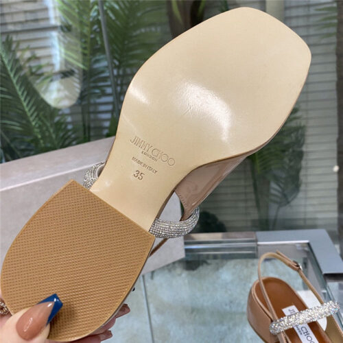 High Quality Luxury Jimmy Choo Joezie Series Flat Square Toe Shoes product detail