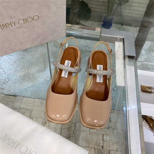 High Quality Luxury Jimmy Choo Joezie Series Flat Square Toe Shoes product detail
