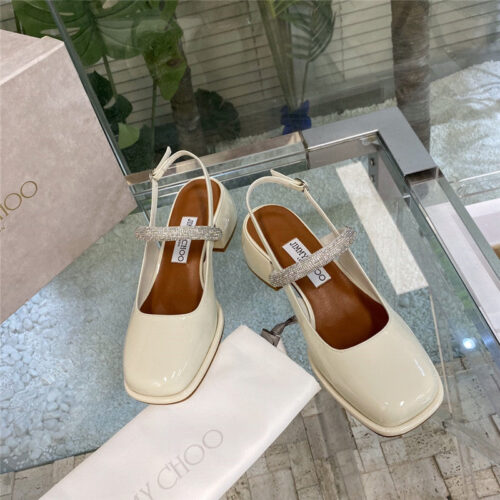 High Quality Luxury Jimmy Choo Joezie Series Flat Square Toe Shoes – Style 11639