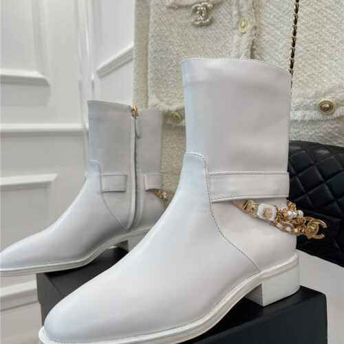 High Quality Luxury Chanel Classic Jewel Chain Ankle Boots – Style 42566 product detail