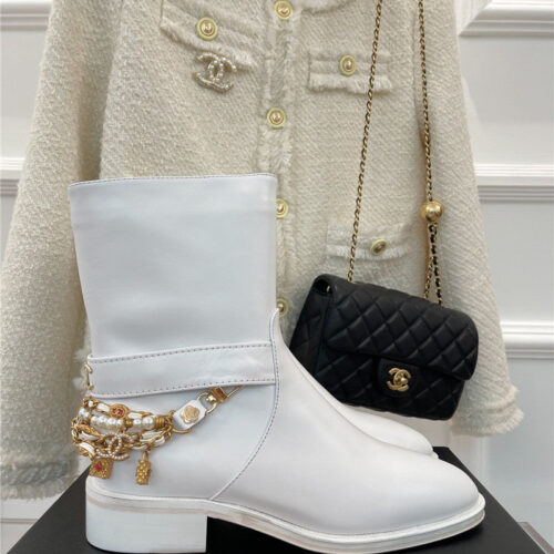 High Quality Luxury Chanel Classic Jewel Chain Ankle Boots – Style 42566 product detail