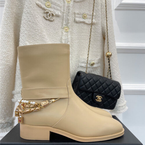 High Quality Luxury Chanel Classic Jewel Chain Ankle Boots – Style 78726 product detail