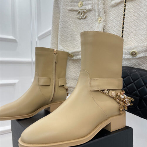 High Quality Luxury Chanel Classic Jewel Chain Ankle Boots – Style 78726 product detail