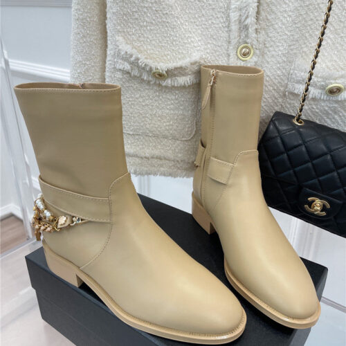 High Quality Luxury Chanel Classic Jewel Chain Ankle Boots – Style 78726 product detail
