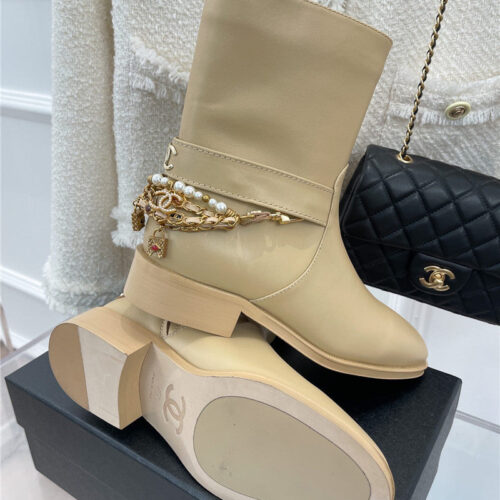 High Quality Luxury Chanel Classic Jewel Chain Ankle Boots – Style 78726 product detail