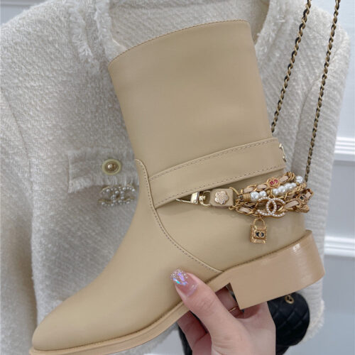 High Quality Luxury Chanel Classic Jewel Chain Ankle Boots – Style 78726 product detail