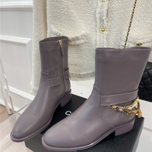 High Quality Luxury Chanel Classic Jewel Chain Ankle Boots alternate view