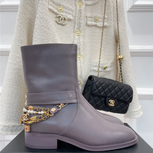 High Quality Luxury Chanel Classic Jewel Chain Ankle Boots product detail