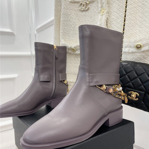 High Quality Luxury Chanel Classic Jewel Chain Ankle Boots product detail