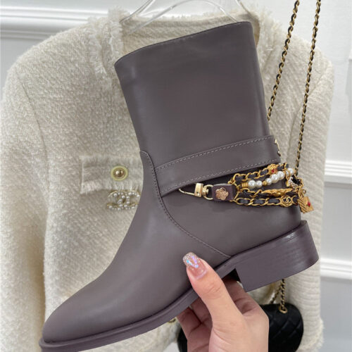 High Quality Luxury Chanel Classic Jewel Chain Ankle Boots product detail
