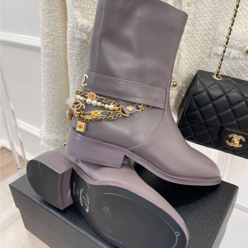 High Quality Luxury Chanel Classic Jewel Chain Ankle Boots product detail