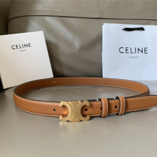 High Quality Luxury Celine Arc De Triomphe Metal Buckle Belt – Style 75718
