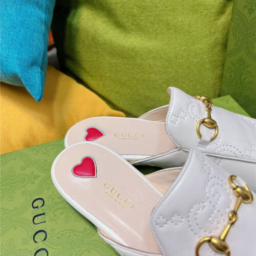 High Quality Luxury Gucci Horsebit Half Slippers – Style 46579 product detail