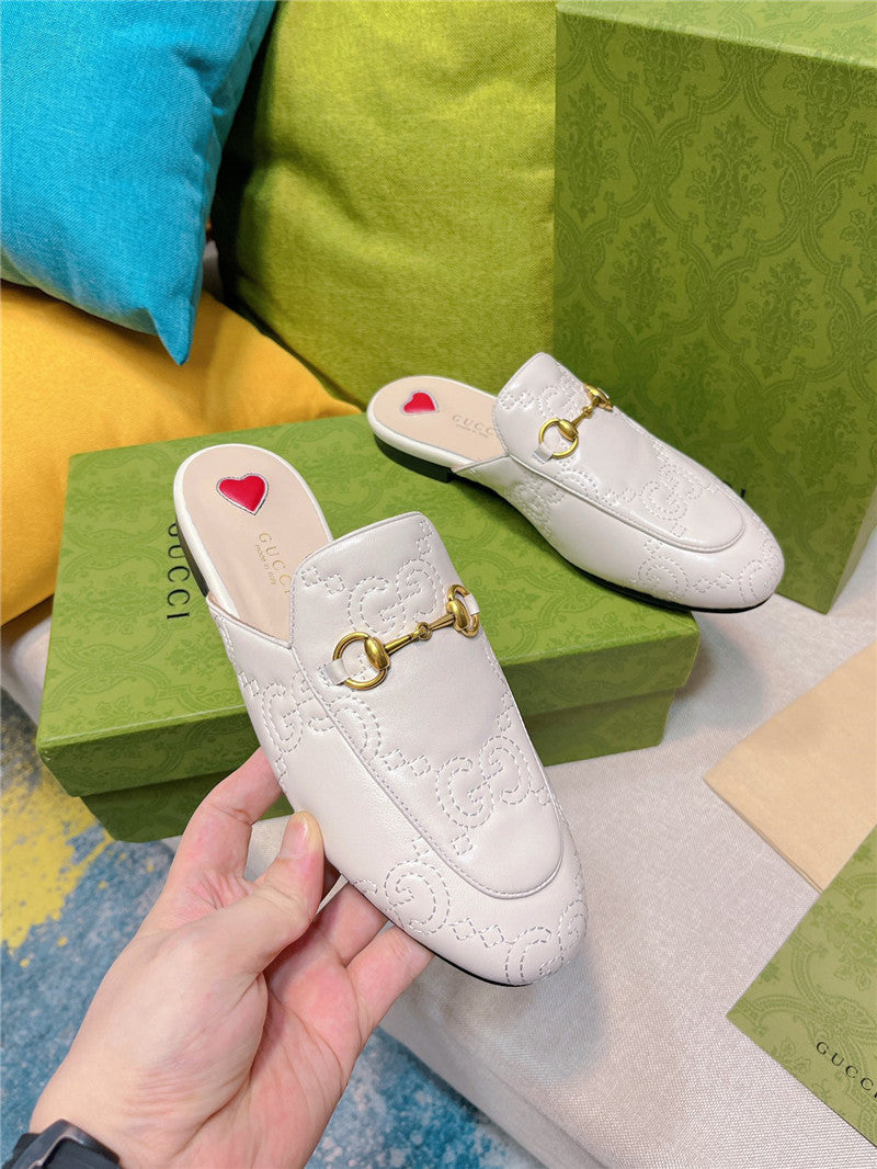 High Quality Luxury Gucci Horsebit Half Slippers – Style 46579 product detail