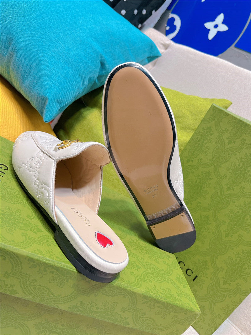 High Quality Luxury Gucci Horsebit Half Slippers – Style 46579 product detail