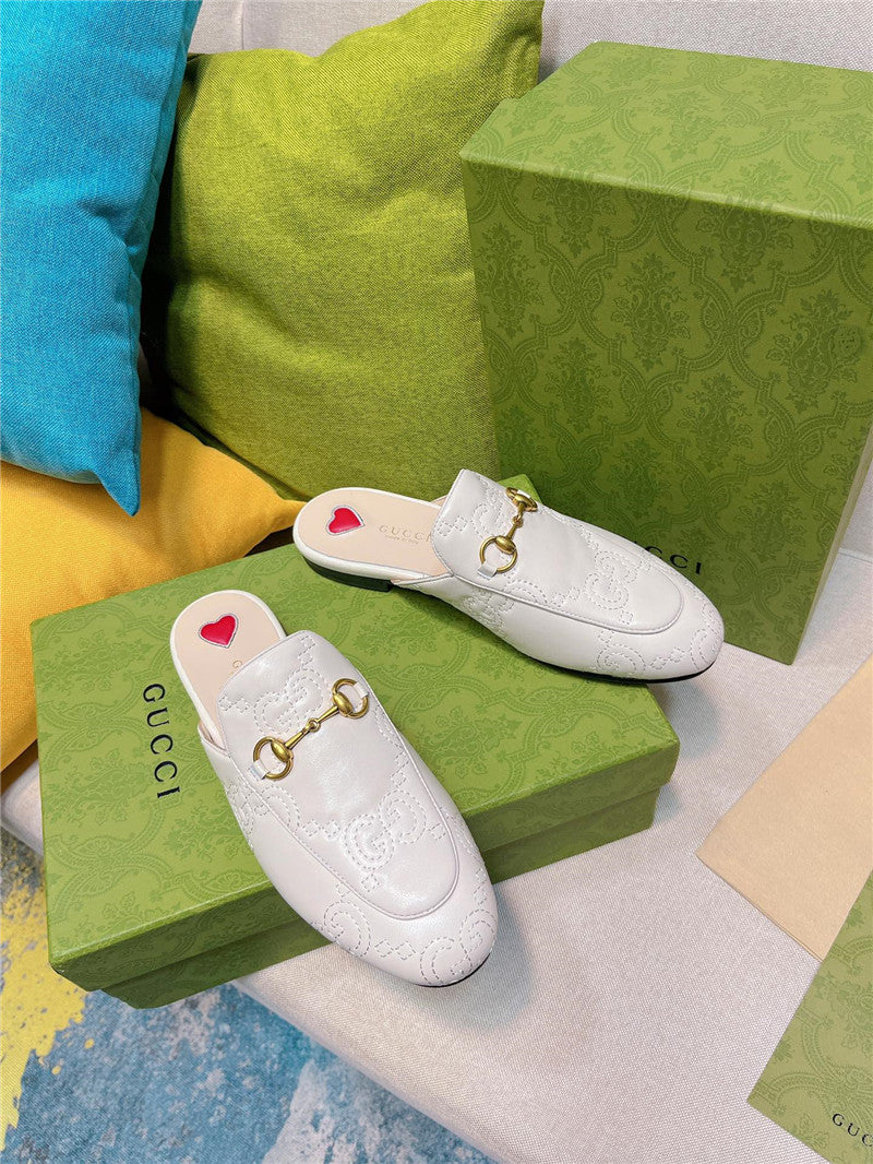 High Quality Luxury Gucci Horsebit Half Slippers – Style 46579
