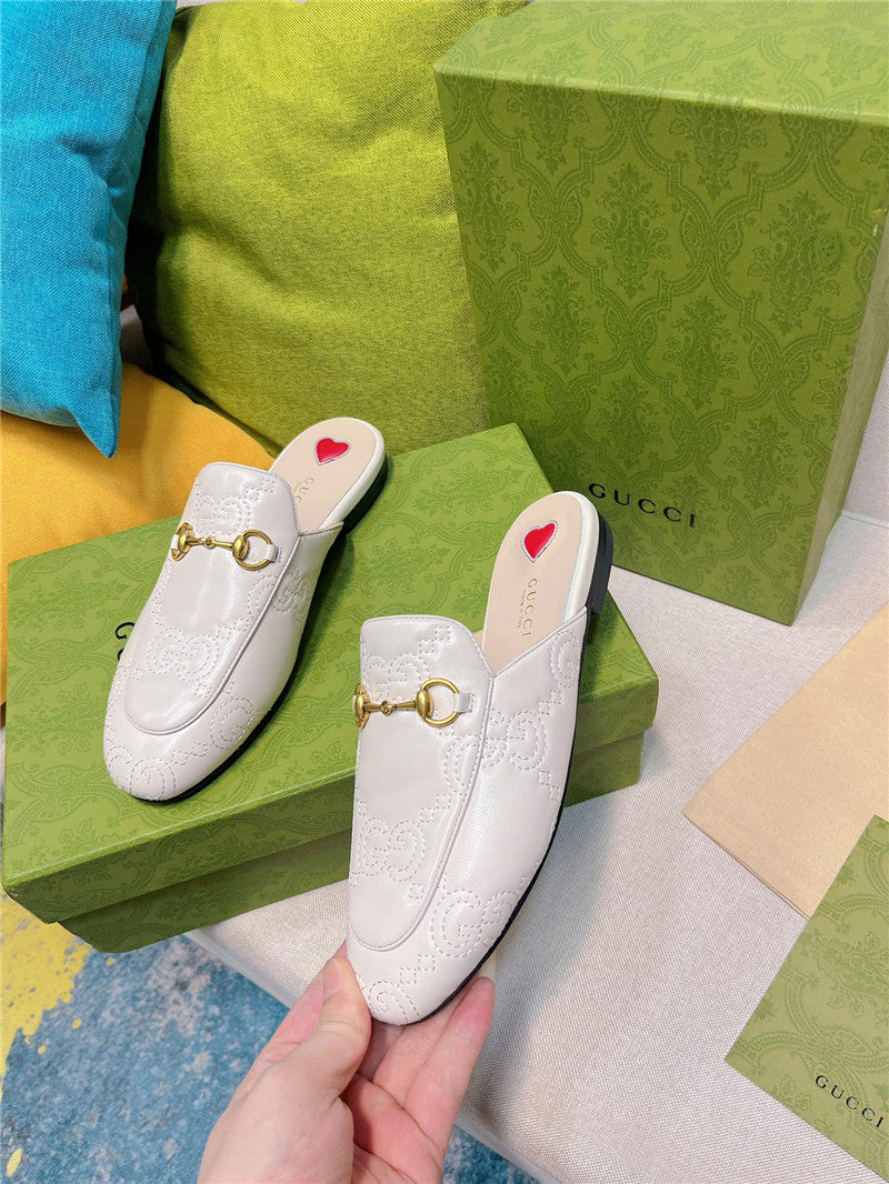 High Quality Luxury Gucci Horsebit Half Slippers – Style 46579 product detail