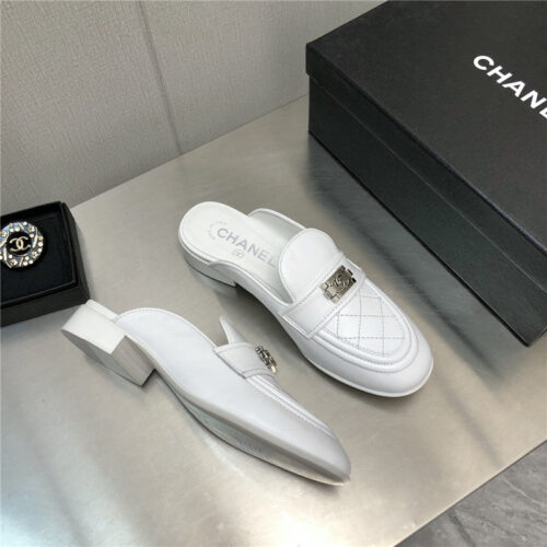 High Quality Luxury Chanel Leather Slippers Womens – Style 83942 product detail