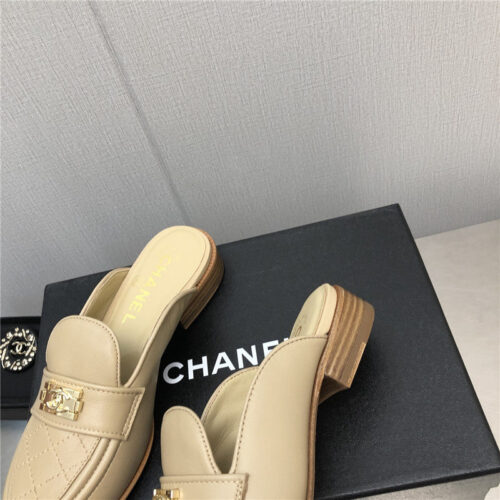 High Quality Luxury Chanel Leather Slippers Womens product detail