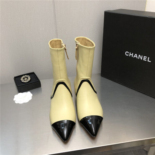 High Quality Luxury Chanel Pointed Toe Boots – Style 02694 alternate view