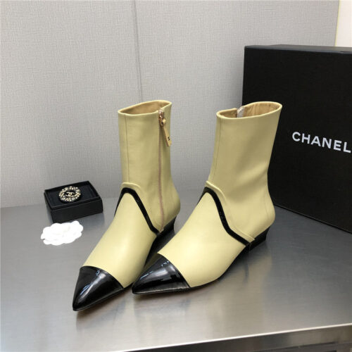High Quality Luxury Chanel Pointed Toe Boots – Style 02694 product detail