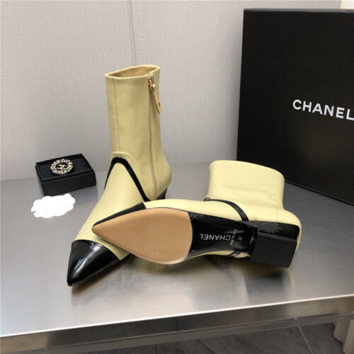 High Quality Luxury Chanel Pointed Toe Boots – Style 02694 product detail