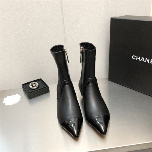 High Quality Luxury Chanel Pointed Toe Boots – Style 73318