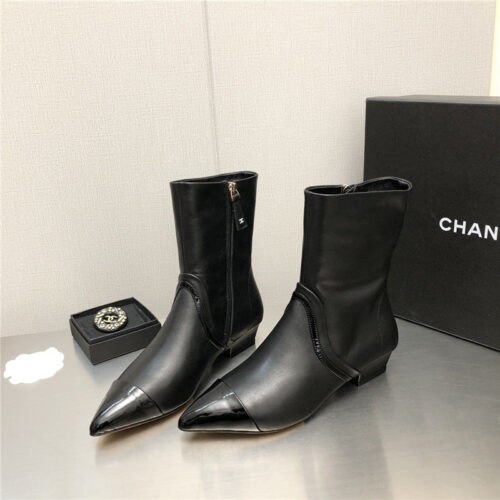 High Quality Luxury Chanel Pointed Toe Boots – Style 73318 product detail