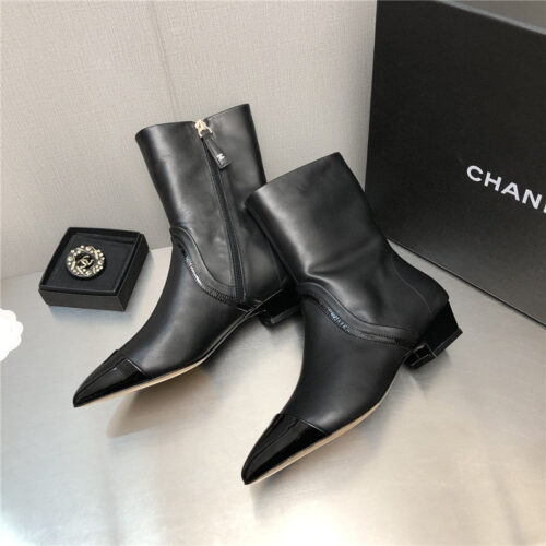 High Quality Luxury Chanel Pointed Toe Boots – Style 73318 product detail