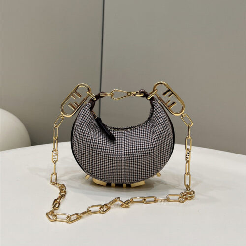 High Quality Luxury Fendi Crescent Underarm Bag