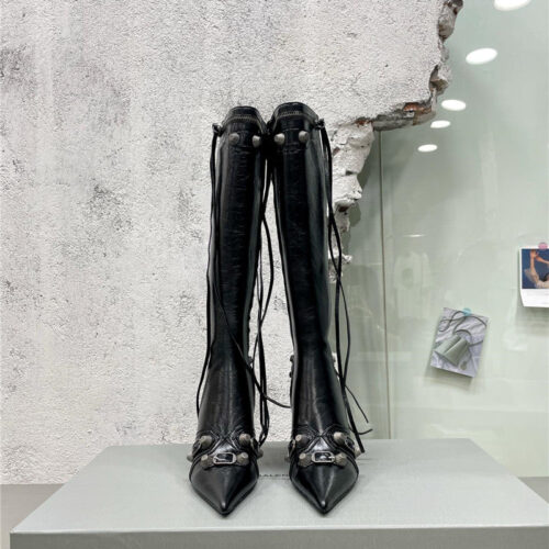 High Quality Luxury Balenciaga Pointed Toe Long Boots alternate view