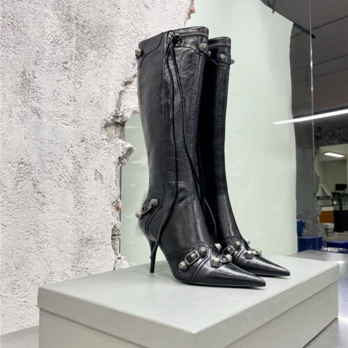 High Quality Luxury Balenciaga Pointed Toe Long Boots