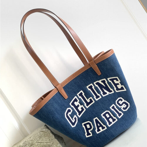 High Quality Luxury Celine Blue Denim Canvas Couffin Bag