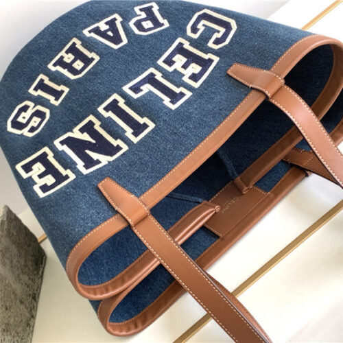High Quality Luxury Celine Blue Denim Canvas Couffin Bag product detail