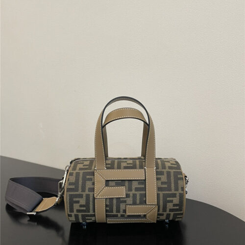 High Quality Luxury Fendi Mini Brown FF Fabric Bag