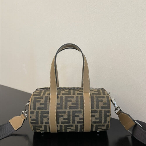 High Quality Luxury Fendi Mini Brown FF Fabric Bag alternate view