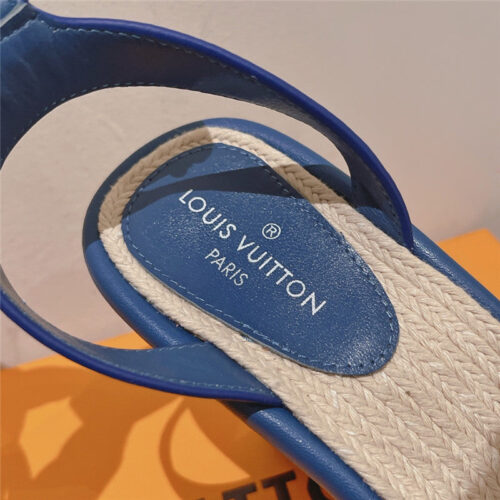 High Quality Luxury Louis Vuitton Straw Wedge Sandals – Style 21251 product detail
