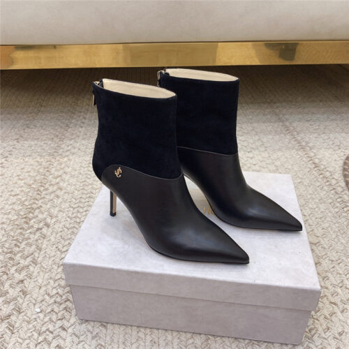 High Quality Luxury Jimmy Choo Classic Stiletto Heeled Ankle Boots