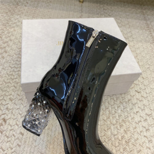 High Quality Luxury Jimmy Choo Classic Crystal Chunky Ankle Boots – Style 36439 product detail