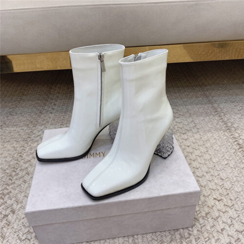 High Quality Luxury Jimmy Choo Classic Crystal Chunky Ankle Boots – Style 72599 alternate view