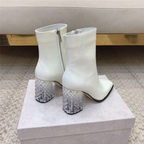 High Quality Luxury Jimmy Choo Classic Crystal Chunky Ankle Boots – Style 72599 product detail