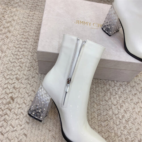 High Quality Luxury Jimmy Choo Classic Crystal Chunky Ankle Boots – Style 72599 product detail