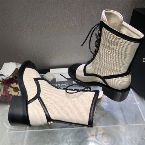 High Quality Luxury Chanel Lace Up Martin Boots product detail