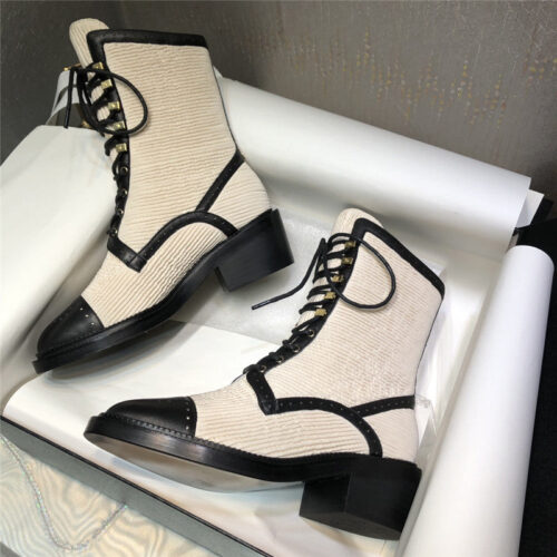 High Quality Luxury Chanel Lace Up Martin Boots product detail