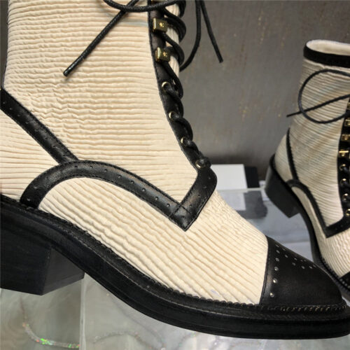 High Quality Luxury Chanel Lace Up Martin Boots product detail