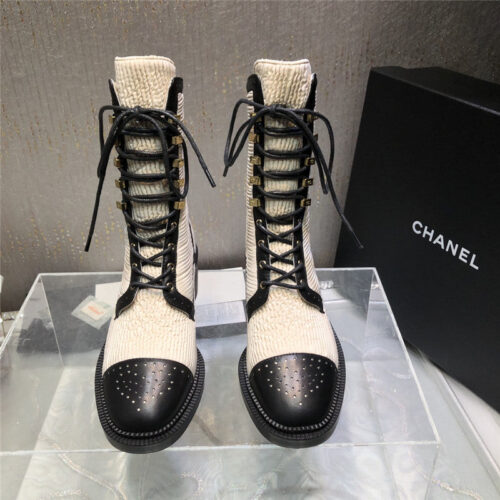 High Quality Luxury Chanel Lace Up Martin Boots product detail