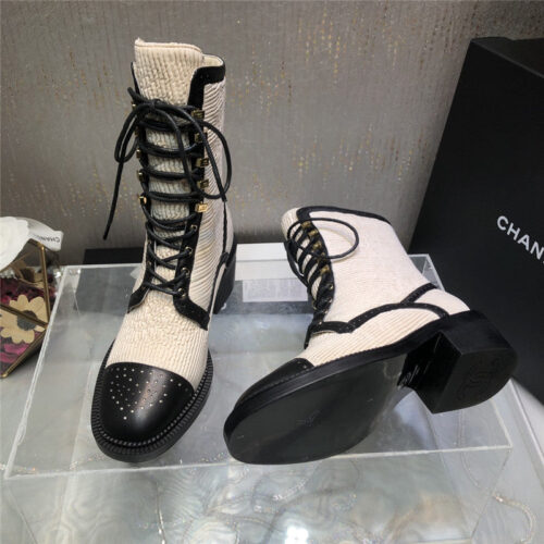High Quality Luxury Chanel Lace Up Martin Boots product detail