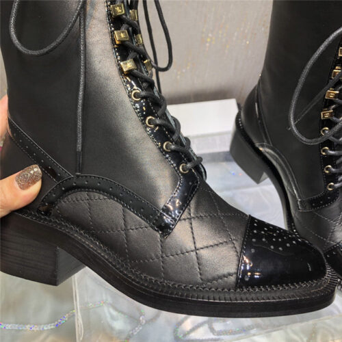 High Quality Luxury Chanel Lace Up Martin Boots – Style 68742 product detail