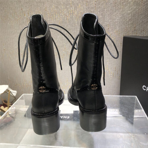 High Quality Luxury Chanel Lace Up Martin Boots – Style 68742 product detail
