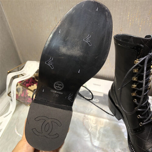 High Quality Luxury Chanel Lace Up Martin Boots – Style 68742 product detail